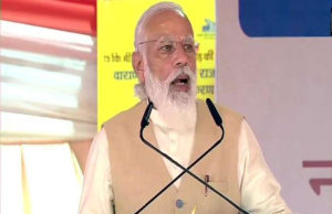 वाराणसी: पीएम ने बटन दबाकर किया सिक्स लेन परियोजना का उद्घाटन