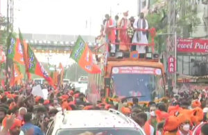 ओवैसी के गढ़ हैदराबाद में गूंजा सीएम योगी का जयघोष, लगे जय श्रीराम के नारे