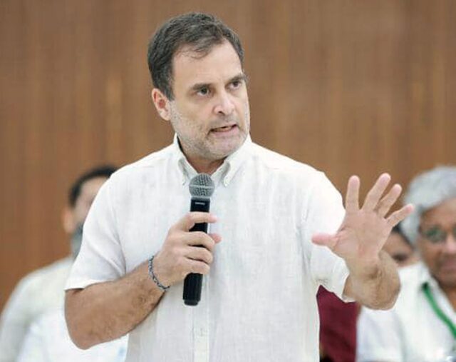 Rahul Gandhi interacts with the representatives of various civil society organisations
