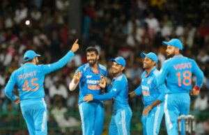 214 रन का पीछा करते हुए श्रीलंका ने 25 रन पर तीन विकेट गवाए