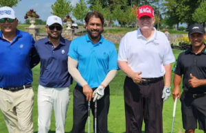 अमेरिका में छाए धोनी, डोनाल्ड ट्रंप के साथ खेला गोल्फ