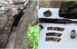 जम्मू कश्मीर के राजौरी में आतंकवादी ठिकाने से हथियार और गोला बारुद बरामद